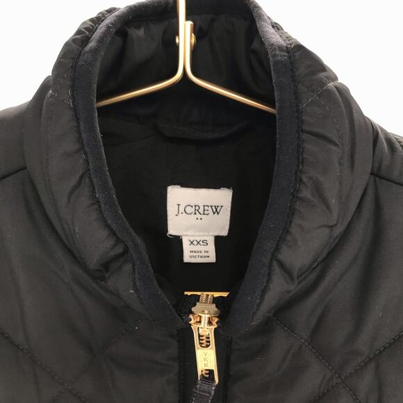 J. Crew Factory Women's Black Full Zip Quilted Vest Size XXS - Picture 4 of 11